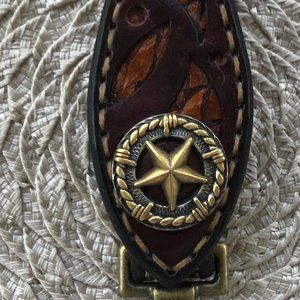 Cowhide and Carp Leather Keychain